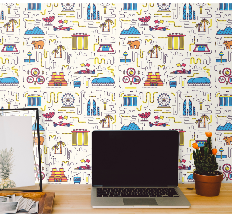 Stadsplezier behang landen en steden - TenStickers