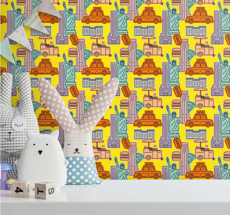Stedelijk taxi thema new york behang - TenStickers