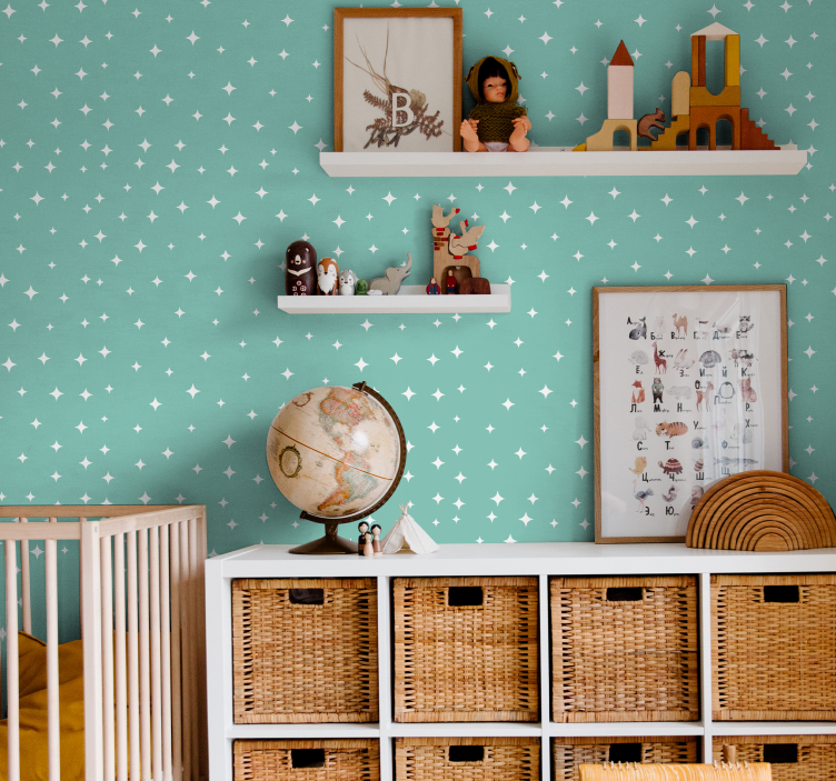 Sterrenpatroon sterren behang - TenStickers