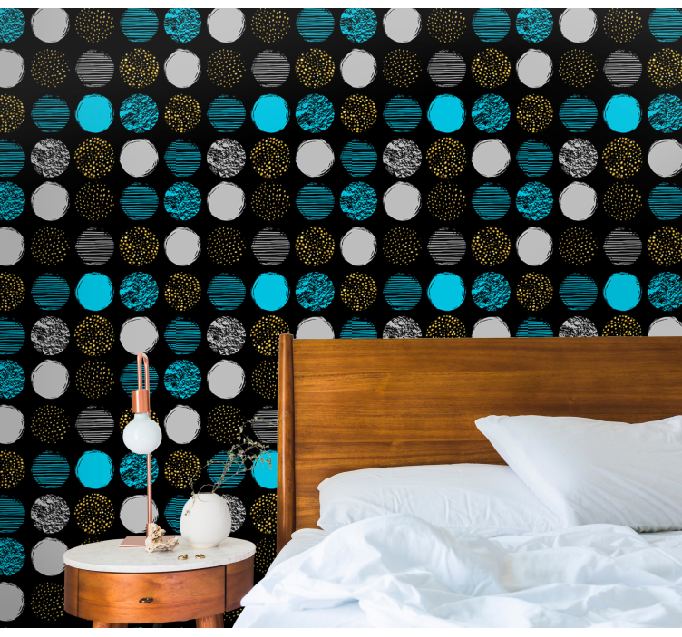 Geometrische stippen behang - TenStickers