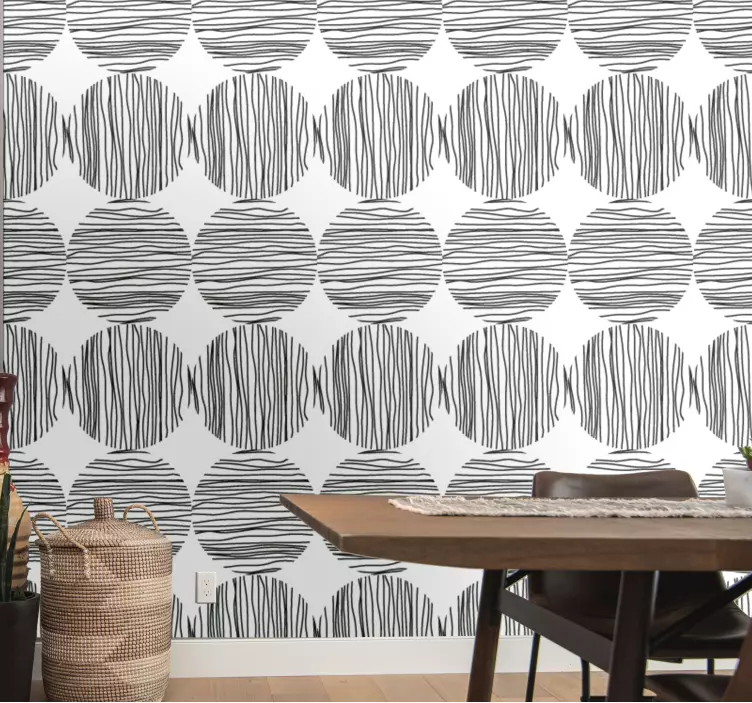 Strepen in zebrapatroon behang zebra - TenStickers