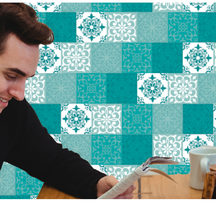 Tegels behang ornamentale tegels - TenStickers