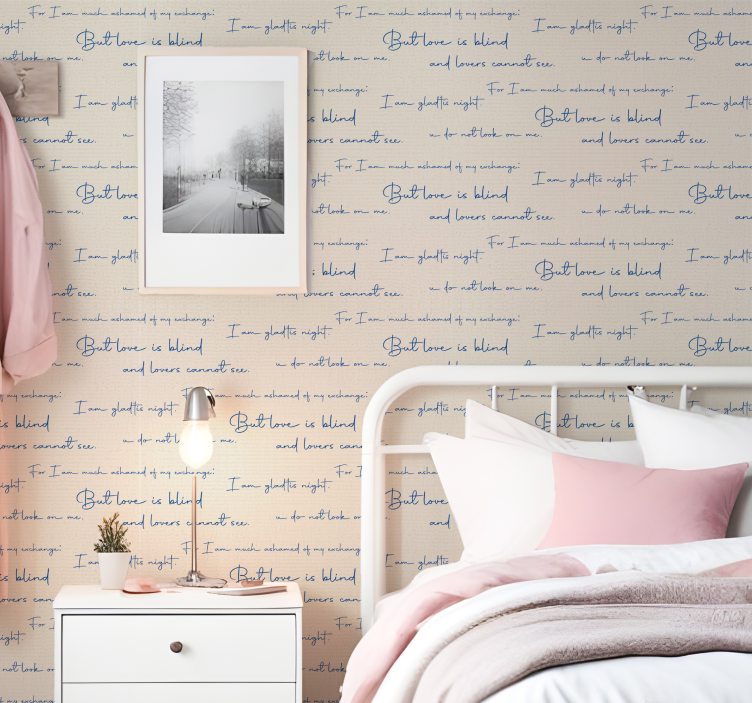 Textiel grafiek behang letters - TenStickers