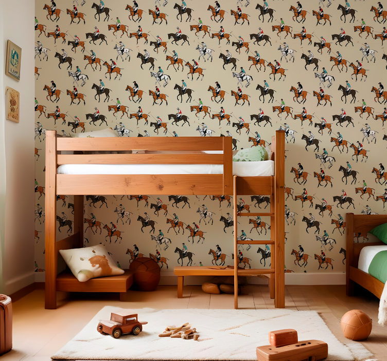 Thema rijden behang paarden - TenStickers