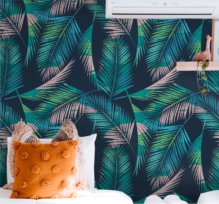 Tropische palm vibes natuur behang - TenStickers