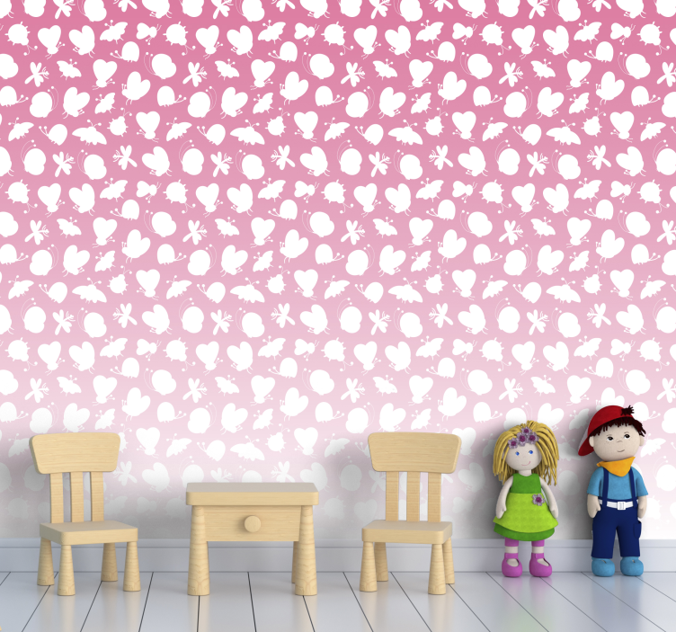 Vlinder patroon vlinders behang - TenStickers