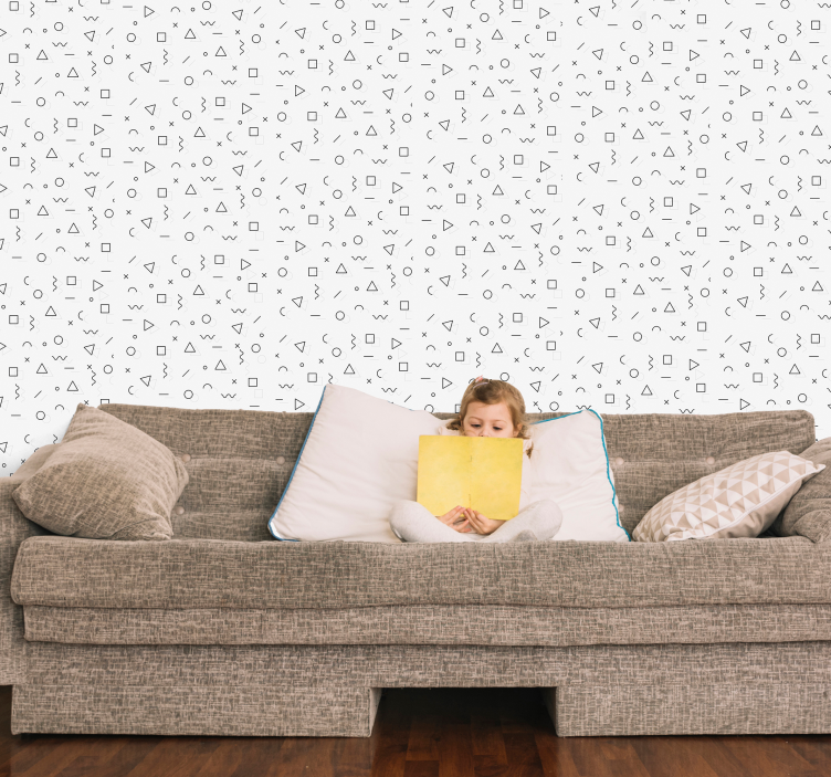Minimalistische vormen ontwerp geometrisch behang - TenStickers