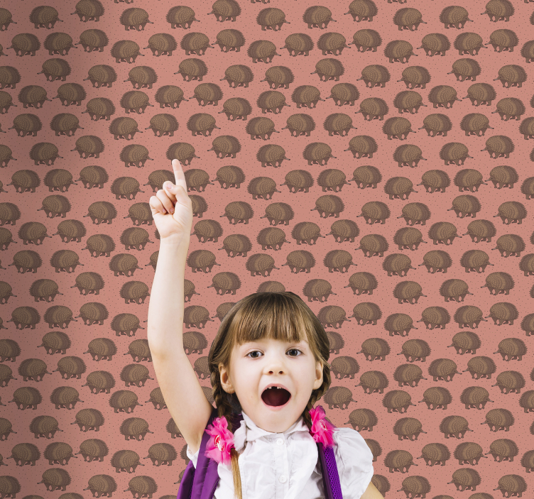 Egel rood motief dieren behang - TenStickers