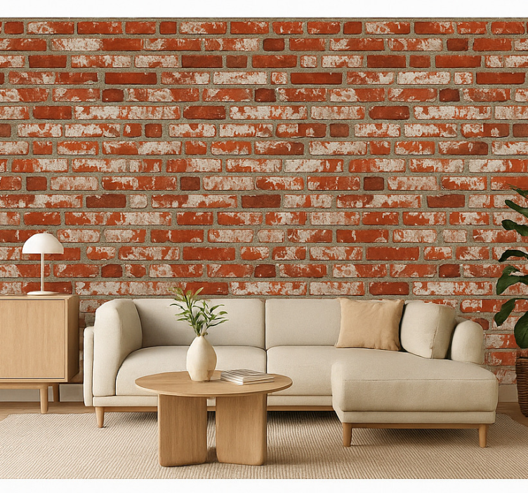 Woonkamer behang 3d baksteen behang - TenStickers