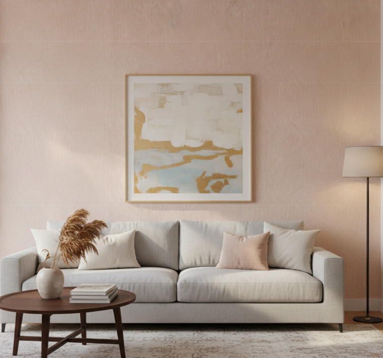 Woonkamer behang gestructureerd neutraal oppervlak - TenStickers