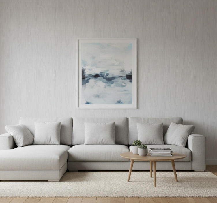 Woonkamer behang grijze houten imitatielook - TenStickers