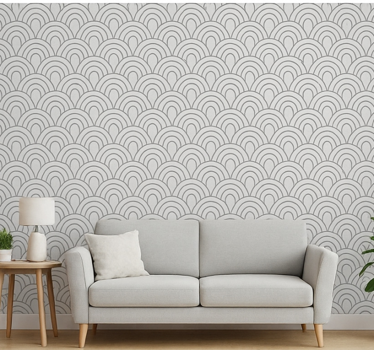 Woonkamer behang grijze steen - TenStickers