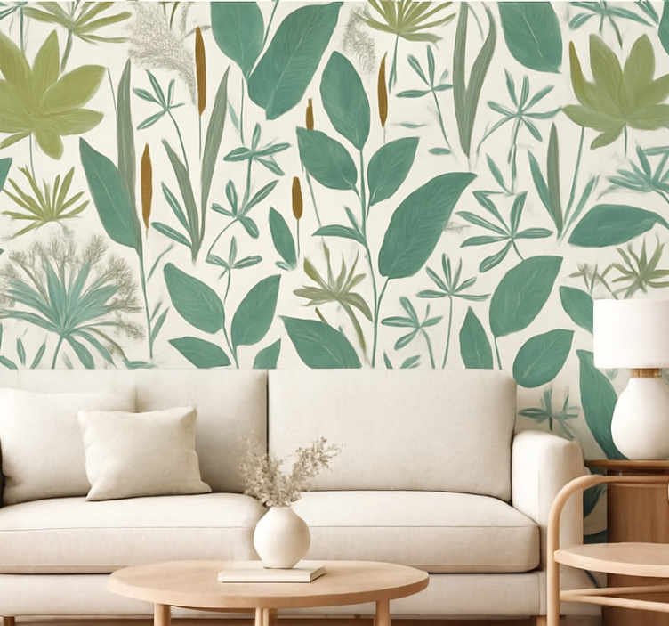 Woonkamer behang tropische jungle - TenStickers