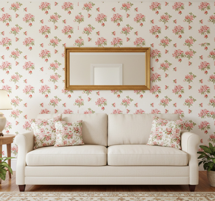 Woonkamer behang vintage elegant arrangement - TenStickers