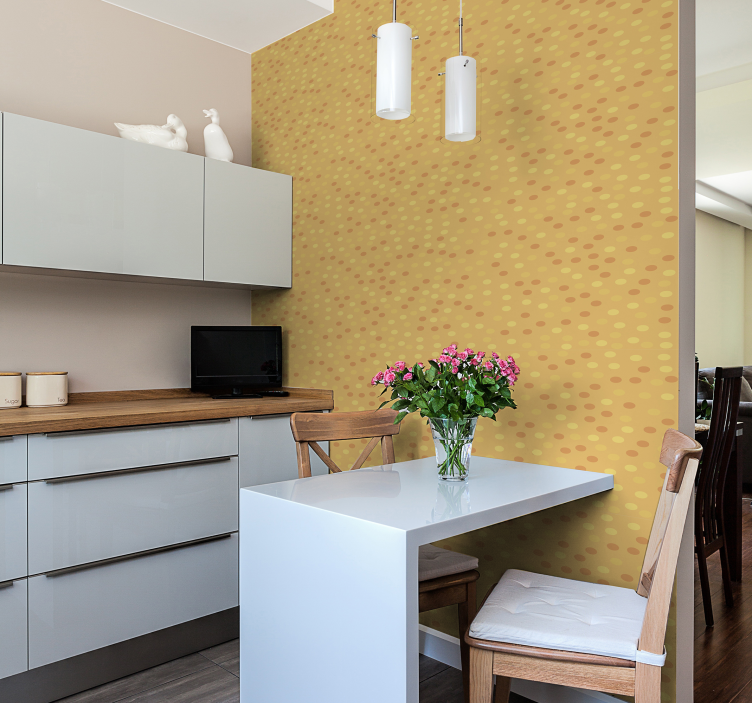 Zonnig stippenpatroon stippen behang - TenStickers