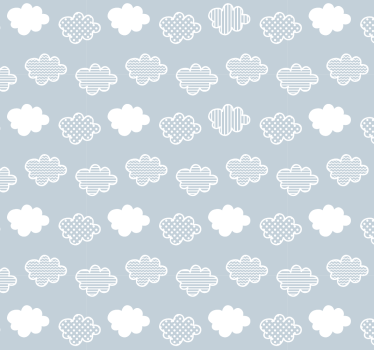 Wolkenpatroon stippen behang - TenStickers
