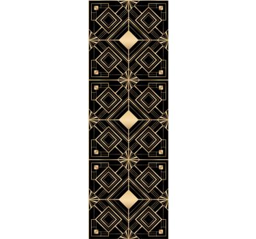 Geometrische gouden vormen behang eetkamer - TenStickers