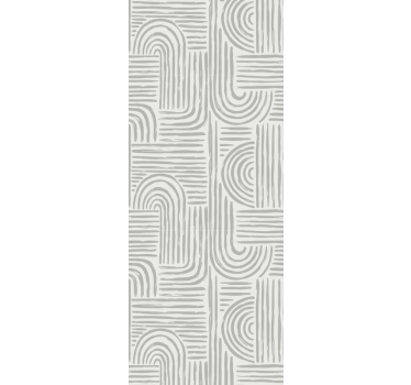 Stijlvolle gebogen lijnen geometrisch behang - TenStickers