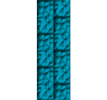 Getextureerd blauw patroon behang driehoeken - TenStickers