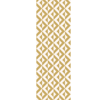 Gouden en witte driehoekenmotief geometrisch behang - TenStickers