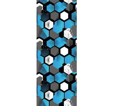 Dynamisch hexagonaal motief geometrisch behang - TenStickers