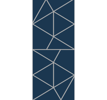 Dunne lijnen blauw motief geometrisch behang - TenStickers