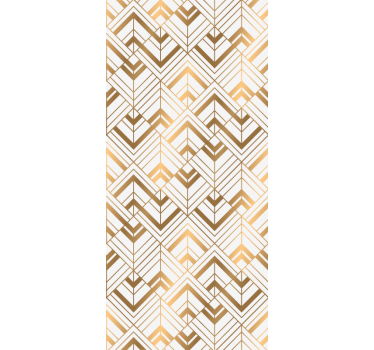 Stijlvol wit en gouden motief geometrisch behang - TenStickers