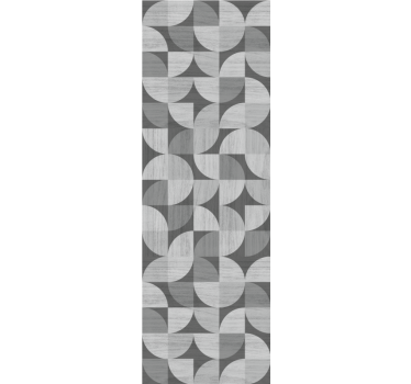 Grijze abstracte gebogen vormen geometrisch behang - TenStickers
