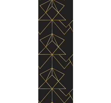 Gouden bladvormen geometrisch behang - TenStickers