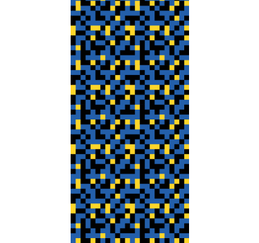 Gepixelde kleurblokken geometrisch behang - TenStickers