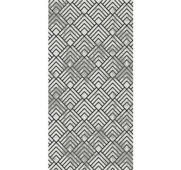Grijze lineaire patronen geometrisch behang - TenStickers