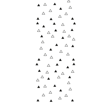 Scandinavisch zwart-wit patroon behang driehoeken - TenStickers