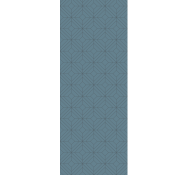 Art déco blauwe lijnen geometrisch behang - TenStickers