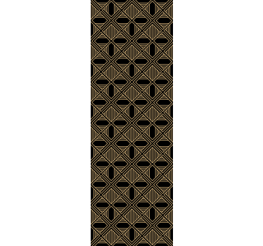 Zwart en goud deco geometrisch behang - TenStickers