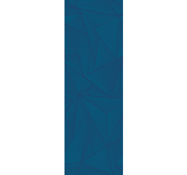 Blauwe geometrische facetten behang driehoeken - TenStickers