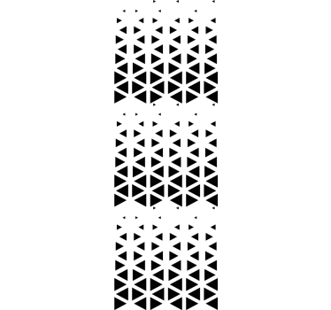 Zwarte driehoek opstelling geometrisch behang - TenStickers