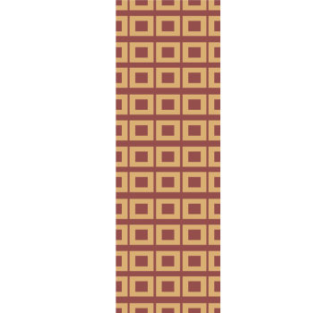 Retro geometrische blokken behang vierkant - TenStickers