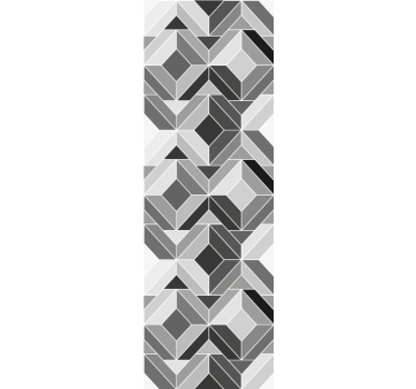 Kubieke grijze vormen geometrisch behang - TenStickers