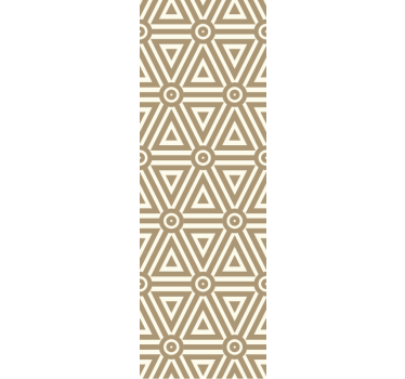 Driehoekige beige opstelling geometrisch behang - TenStickers