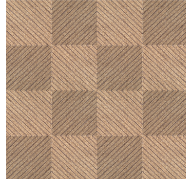 Jute vierkanten bruin patroon behang patronen - TenStickers