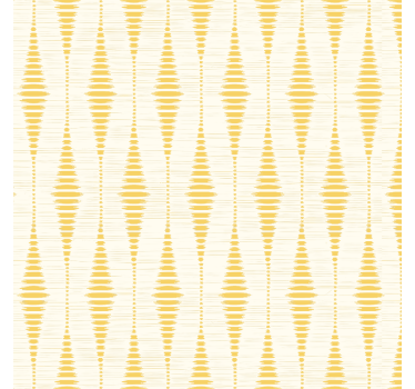 Gele rabaul ikat geometrisch behang - TenStickers