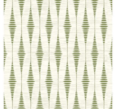 Mosgroene rabaul ikat geometrisch behang - TenStickers