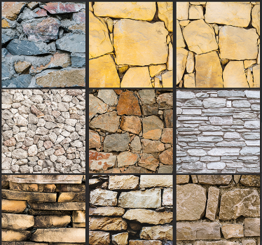 Behang steen Stenen puzzel - TenStickers