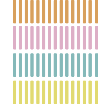 Geometrisch behang gekleurde confetti sticks - TenStickers