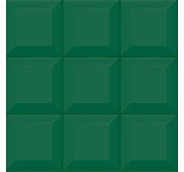 Geometrisch behang 3d groene vierkanten - TenStickers