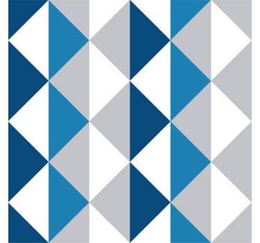 Behang driehoeken klassiek blauw patroon - TenStickers