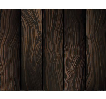 Hout behang donker bladpatroon - TenStickers