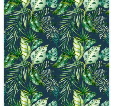 Behang print jungle print plantaardig ontwerp - TenStickers