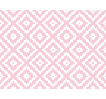 Behang print roze vierkanten geometrisch patroon - TenStickers