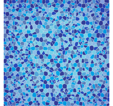 Behang print blauwe mozaïekeffect - TenStickers